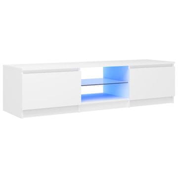 Vidaxl TV omarica z LED lučkami bela 140x40x36 cm