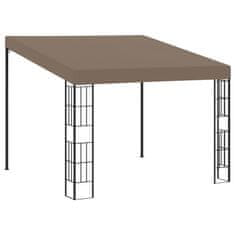 Vidaxl Paviljon za namestitev na steno 3x3 m taupe blago