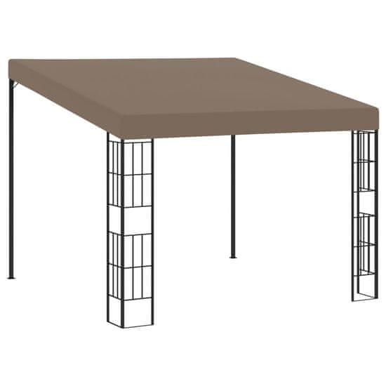 Vidaxl Paviljon za namestitev na steno 3x3 m taupe blago