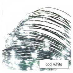 Emos LED božična nano veriga, 4 m, zunanja in notranja, hladna bela, časovnik, zelena