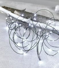 Emos LED božična nano veriga, 4 m, zunanja in notranja, hladna bela, časovnik, zelena