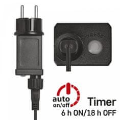 Emos LED božična nano veriga, 4 m, zunanja in notranja, hladna bela, časovnik, zelena