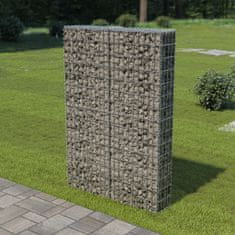 shumee Gabionska stena s pokrovi iz pocinkanega jekla 100x20x150 cm