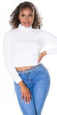 Amiatex Ženski pulover 84179, bela, UNIVERZáLNí