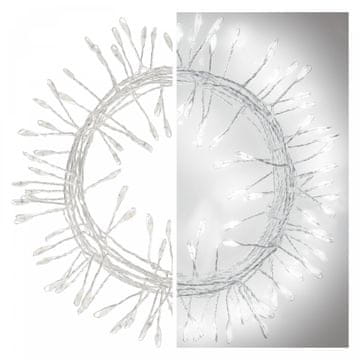 Emos LED božična nano veriga, jež, 2,4 m, 3x AA, notranja, hladna bela, časovnik