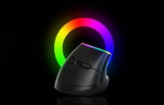 Delux Ergonomska vertikalna brezžična miška RGB – akumulatorska