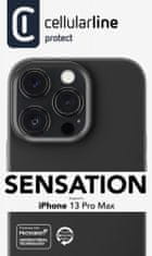 CellularLine Sensation ovitek za Apple iPhone 13 Pro Max, silikonski, črn (SENSATIONIPH13PRMK)
