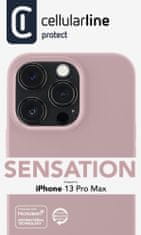 CellularLine Sensation ovitek za Apple iPhone 13 Pro Max, silikonski, roza (SENSATIONIPH13PRMP)