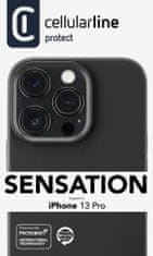 CellularLine Sensation ovitek za Apple iPhone 13 Pro, silikonski, črn (SENSATIONIPH13PROK)