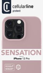 CellularLine Sensation ovitek za Apple iPhone 13 Pro, silikonski, roza (SENSATIONIPH13PROP)