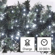 Emos LED božična veriga, jež, 8 m, zunanja in notranja, hladna bela, časovnik