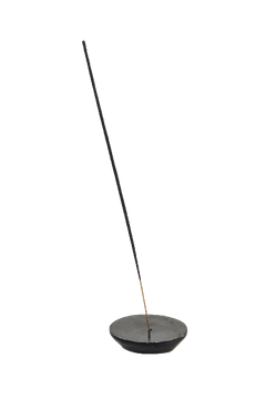 Svečnik, podstavek za kadilo, okrogel, barve sortirano siv ali črn, brez palčk, set treh