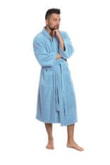 Interkontakt Moški kopalni plašč model KIMONO 06 Svetlo modri kopalni plašč velikost XL