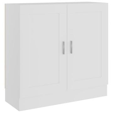 Vidaxl Knjižna omara bela 82,5x30,5x80 cm iverna plošča