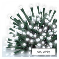 Emos 80 LED svetlobna veriga 8 m, hladno bela, IP44, s časovnikom, zelena