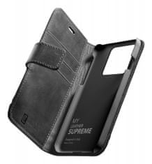 CellularLine Premium Supreme ovitek za Apple iPhone 13 mini, preklopni, črn (SUPREMECIPH13MINK)