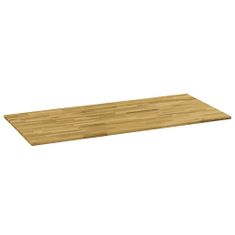 Greatstore Površina za mizo trden hrastov les pravokotna 23 mm 100x60 cm
