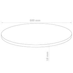 Greatstore Površina za mizo iz MDF-ja 600x18 mm
