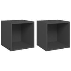 Vidaxl TV omarice 2 kosa sive 37x35x37 cm iverna plošča