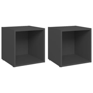 Vidaxl TV omarice 2 kosa sive 37x35x37 cm iverna plošča