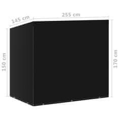 Vidaxl Pokrivali za gugalno klop 10 obročkov 2 zadrgi 255x145x170 cm