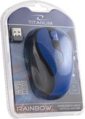 Titanum tm114b brezžična miška 2.4ghz 3d optična usb mavrično modra