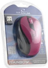 Titanum tm114p brezžična miška 2.4ghz 3d optična usb mavrično roza
