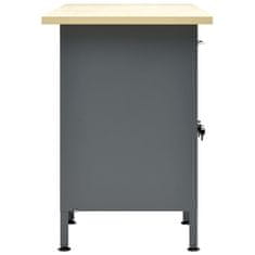Greatstore Delovna miza črna 160x60x85 cm jeklo
