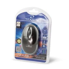 Titanum Brezžična optična miška VULTURE, 2.4GHz, črna/siva