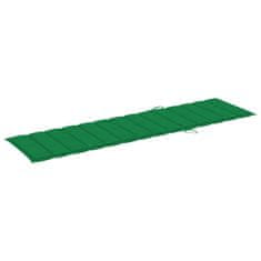 Vidaxl Blazina za ležalnik zelena 200x50x4 cm blago