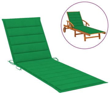 Vidaxl Blazina za ležalnik zelena 200x70x3 cm oxford tkanina
