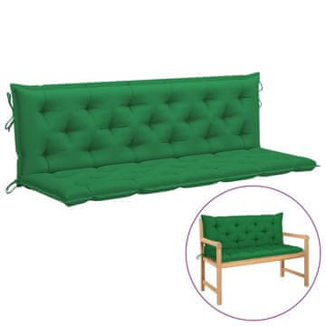 Vidaxl Blazina za vrtno klop zelena 180x(50+50)x7 cm oxford tkanina