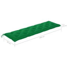 Vidaxl Blazina za gugalnico zelena 180 cm blago