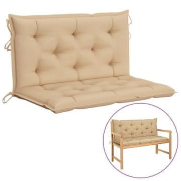 shumee vidaXL Blazina za gugalnico, bež, 100 cm, blago