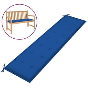 Vidaxl Blazina za vrtno klop modra 200x50x4 cm oxford tkanina