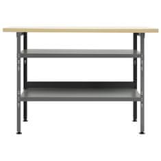 Vidaxl Delovna miza siva 120x60x85 cm jeklo