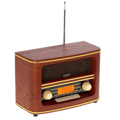 Adler Radio retro 1187 , AM/FM, bluetooth, USB, AUX, ura, alarm, 2x5W
