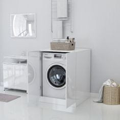 shumee Omara za pralni stroj visok sijaj bela 71x71,5x91,5 cm