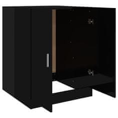 Vidaxl Omara za pralni stroj visok sijaj črna 71x71,5x91,5 cm