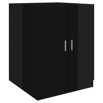 Vidaxl Omara za pralni stroj visok sijaj črna 71x71,5x91,5 cm