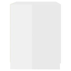 Vidaxl Omara za pralni stroj visok sijaj bela 71x71,5x91,5 cm