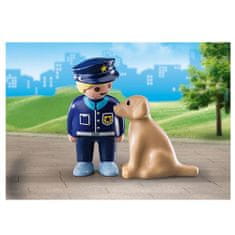 Playmobil Policist s psom , 1.2.3, 2 kos