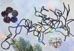 Emos LED božična veriga, 18 m, zunanja in notranja, večbarvna, časovnik