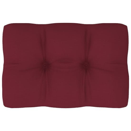 Vidaxl Blazina za kavč iz palet vinsko rdeča 60x40x12 cm