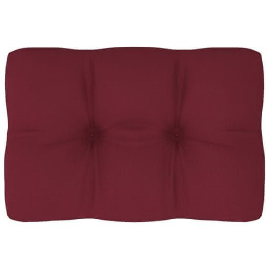 Vidaxl Blazina za kavč iz palet vinsko rdeča 60x40x12 cm