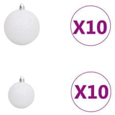 Vidaxl Umetna novoletna jelka z LED lučkami, bučkami in storži 210 cm