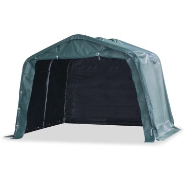 Vidaxl Premičen šotor za živino PVC 550 g/m2 3,3x3,2 m temno zelen