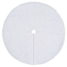 Greatstore Podloga za novoletno jelko bela 122 cm umetno krzno