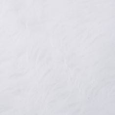Greatstore Podloga za novoletno jelko bela 90 cm umetno krzno