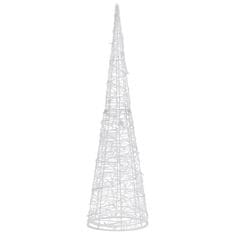 Vidaxl Akrilna okrasna LED piramida toplo bela 90 cm